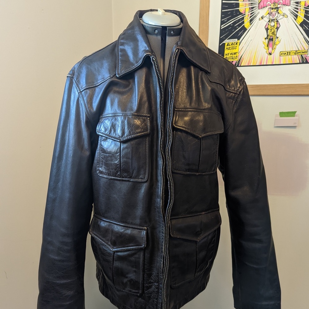 Men's faux leather jacket